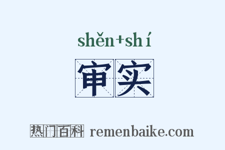 审实是什么意思的图片